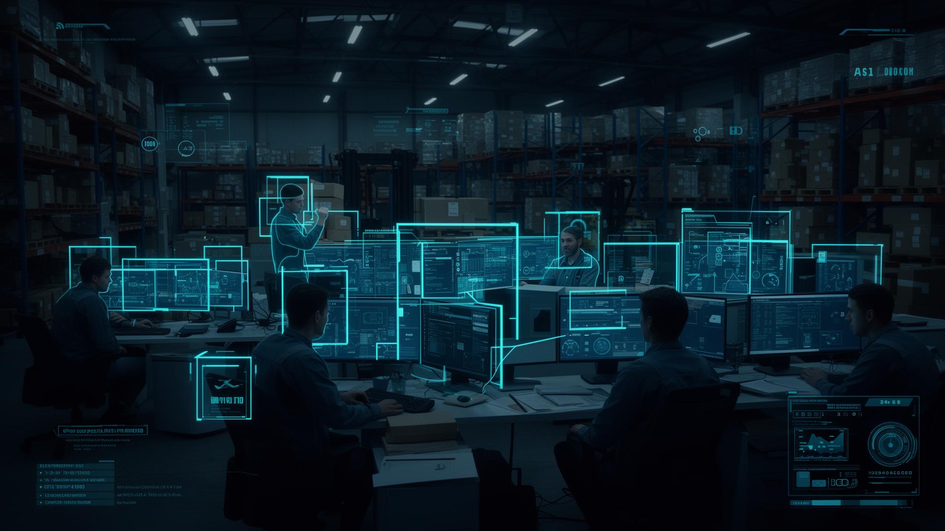 Operação industrial com camadas de IA